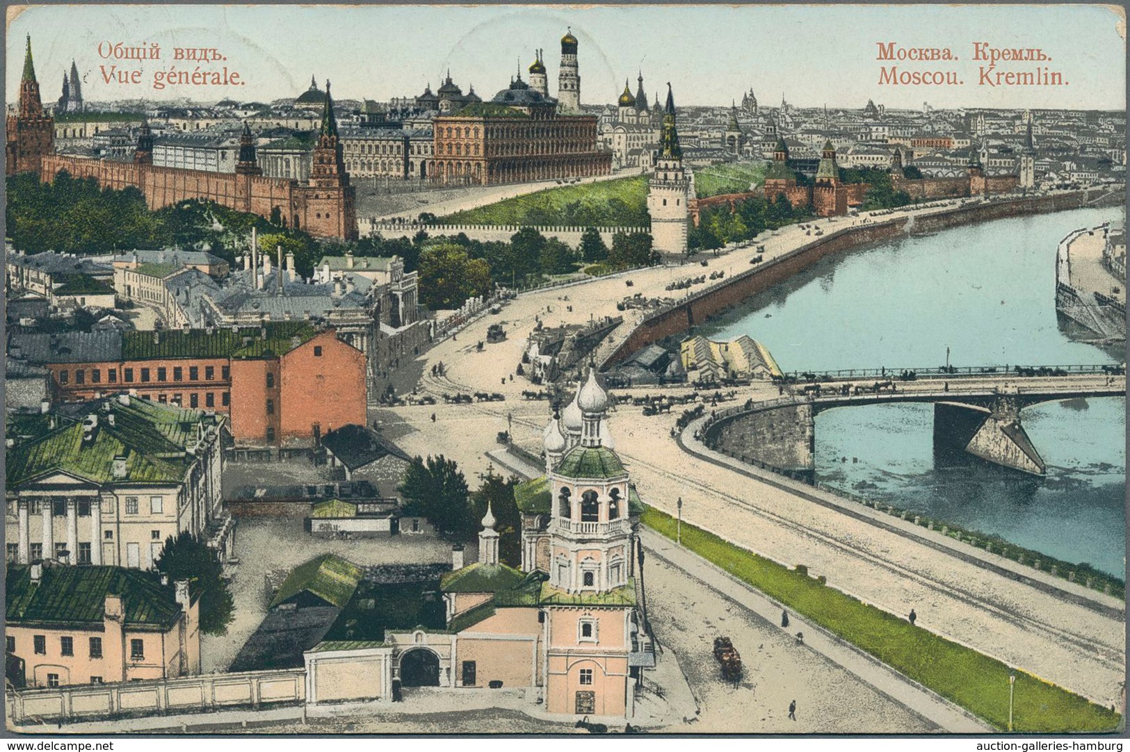 Russland: 1909 Pc With View Of Kreml From Tuchkovo (Mosc. Gub.) Via Funchal To Banana Belgian Congo - Cartas & Documentos