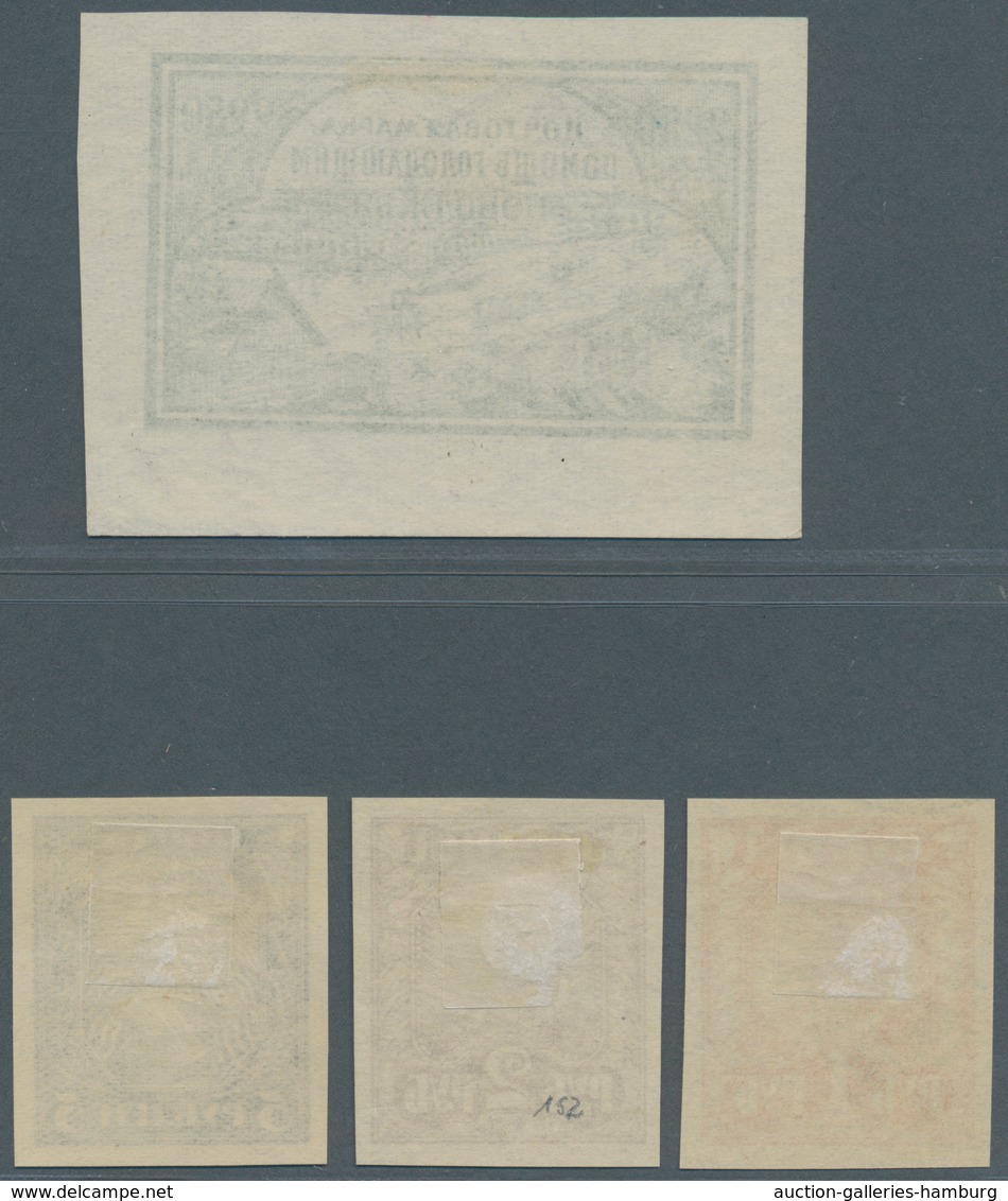 Russland: 1921, 1 R - 5 R And 2250 R Thin Paper, Stamped. Mostly TP0 - Lettres & Documents