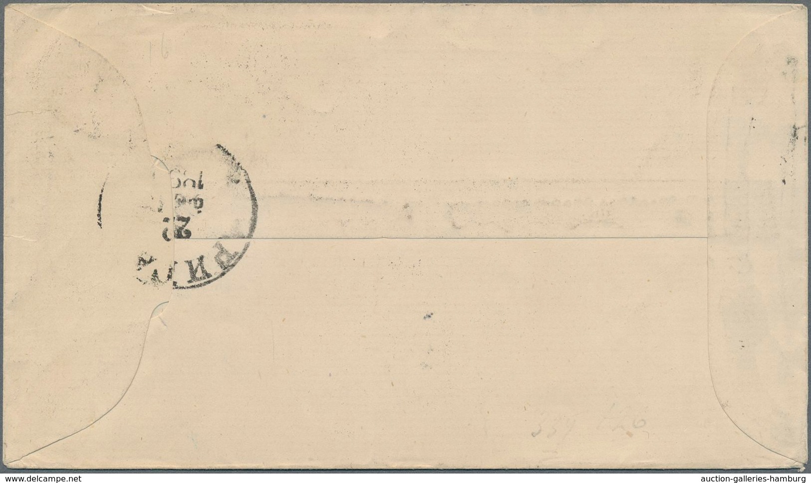 Russland - Besonderheiten: 1896 Incoming Mail Pse From Hull To Riga With Arrival Cancel And Rare Cen - Otros & Sin Clasificación