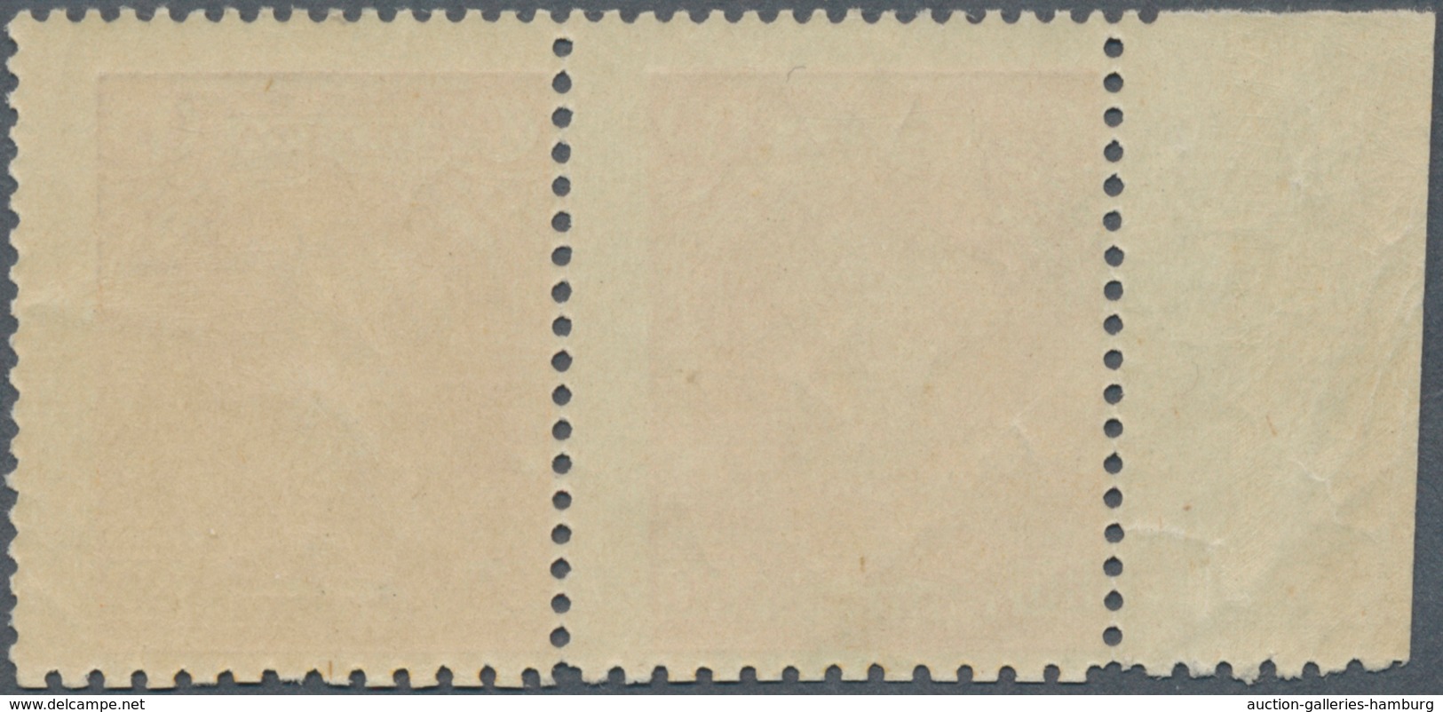 Sowjetunion: 1927-28 80k. Orange, Left Hand Marginal Pair, Variety "PERFORATED 10½ At Foot In Combin - Otros & Sin Clasificación
