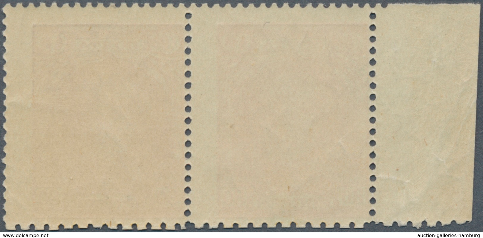 Sowjetunion: 1927-28 80k. Orange, Left Hand Marginal Pair, Variety "PERFORATED 10½ At Foot In Combin - Andere & Zonder Classificatie