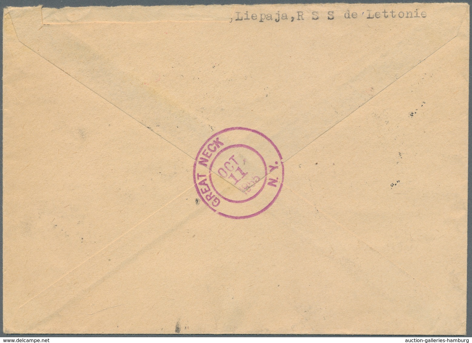 Sowjetunion: 1955 Registered Airmail Cover From Liepaya (Latvia) To USA With Scarce Franking Of The - Sonstige & Ohne Zuordnung