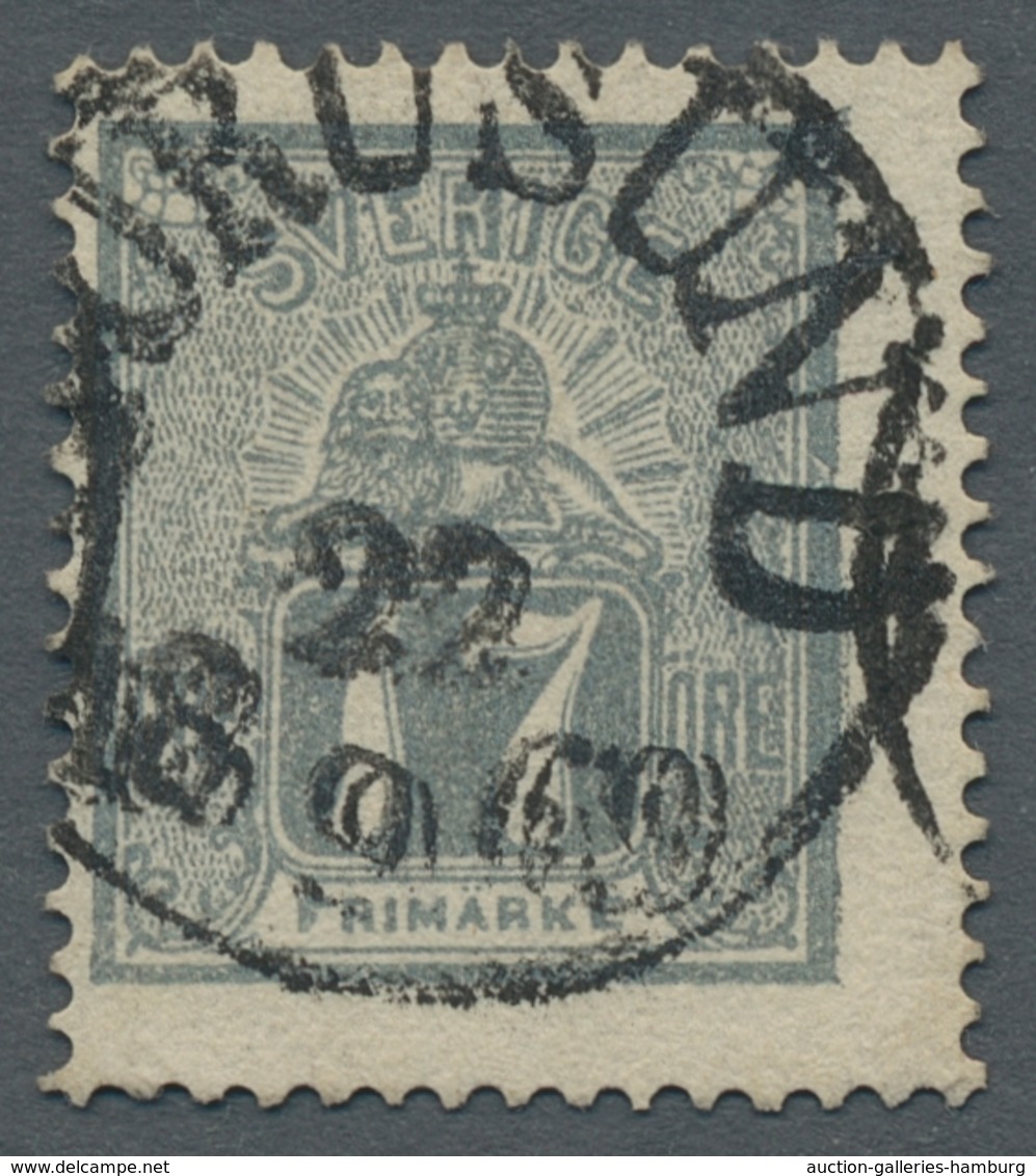 Schweden: 1869, "17 Öre Grey", Used With Central FURUSUND 22/9 1869 In Superb Condition, Certificate - Sonstige & Ohne Zuordnung