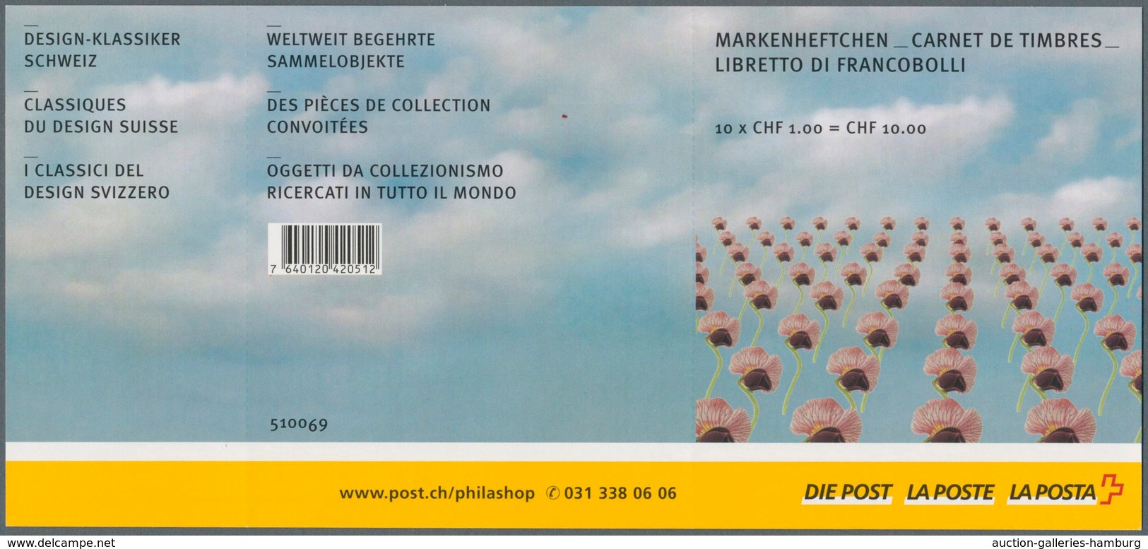Schweiz - Markenheftchen: 2004, Landistuhl 100 C, Selbstklebend Im Kompl. Markenheft UNPERFORIERT Ei - Markenheftchen