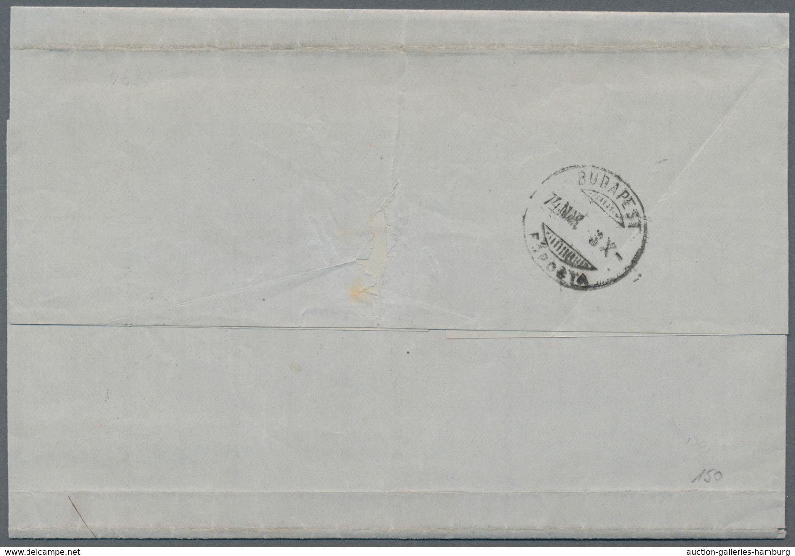 Serbien: 1874, 25 Pa Dull Rose, Perf. 9 1/2 : 12, Single Franking On Folded Letter-sheet From BEOGRA - Serbie