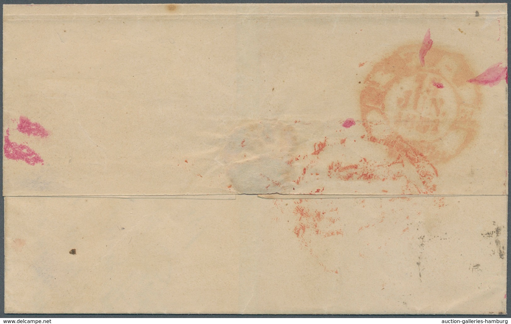 Spanien: 1851, 6 C Black On Folded Letter From Madrid To Cádiz. Clear Postmark And Prephila Red Date - Cartas & Documentos