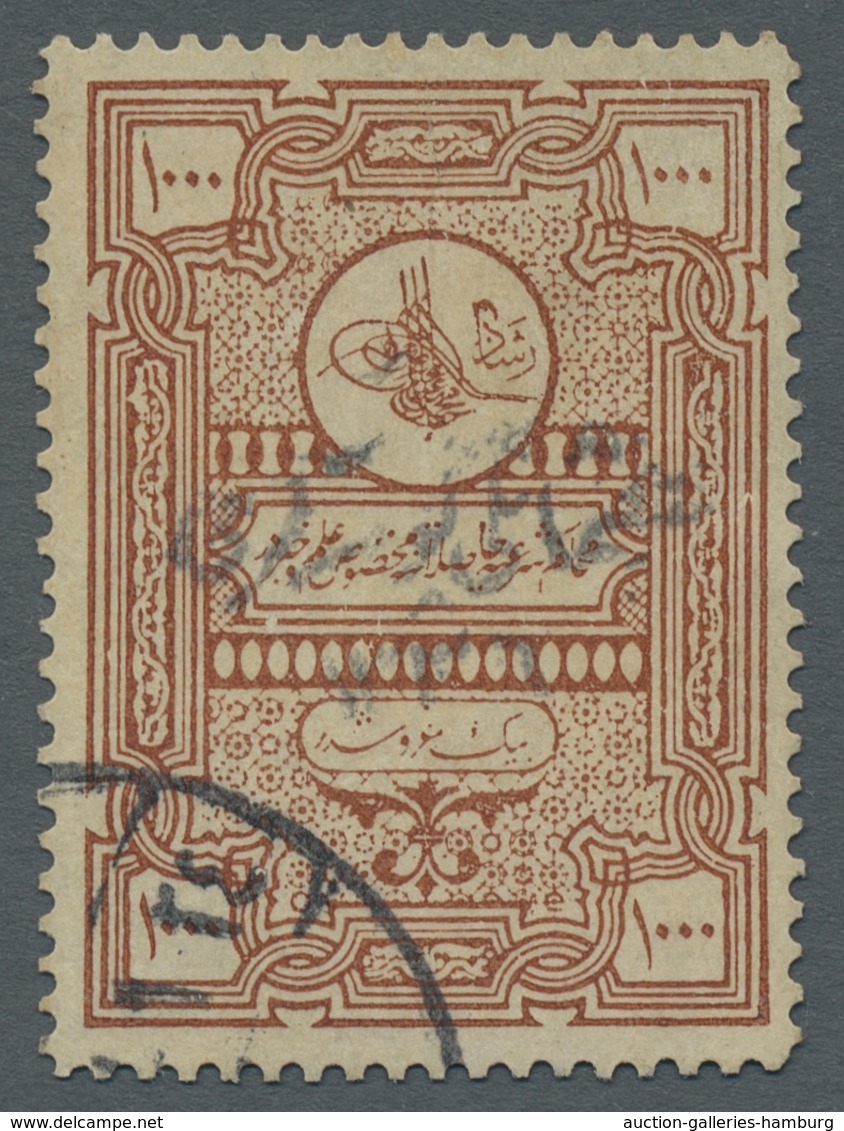 Türkei: 1920, "1000 Pia. Scheriat", Used In Very Fine Condition, Certificate Sorani "originale Ed E - Ungebraucht