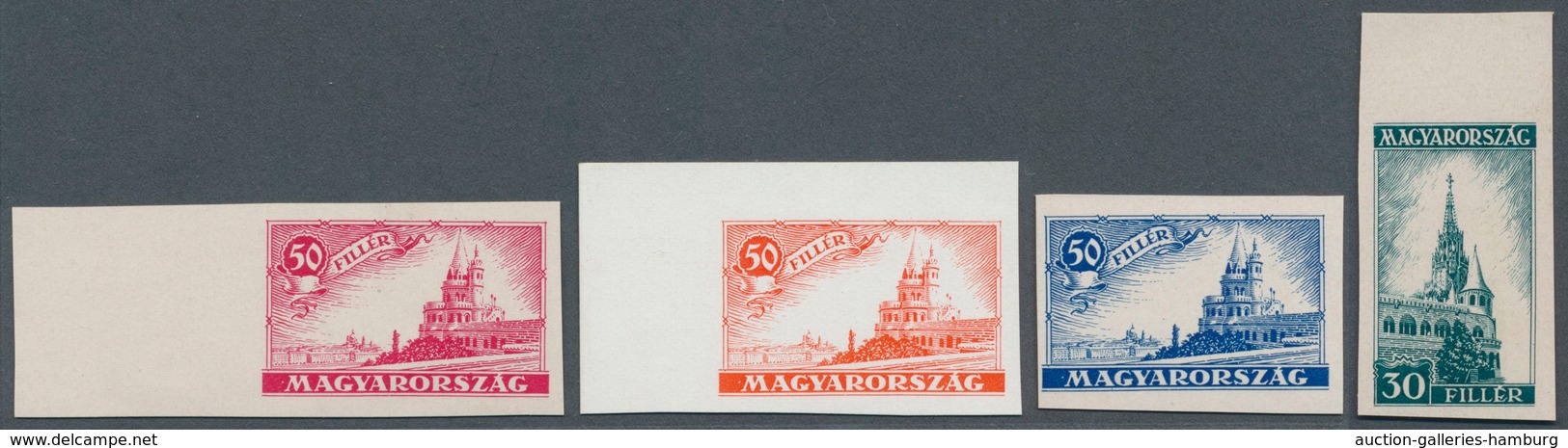 Ungarn: 1926: "30 FILLER MAGYARORSZAG" Or "50 FILLER" Showing The Matthias Cathedral ECKERLIN ESSAYS - Lettres & Documents