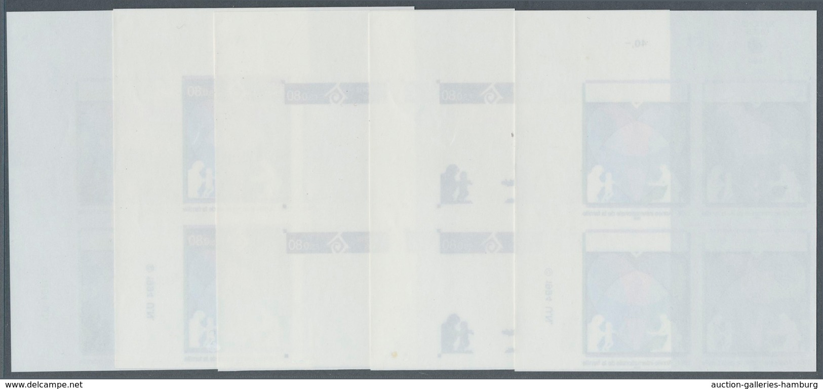 Vereinte Nationen - Genf: 1994. Imperforate Progressive Proof (10 Phases) In Corner Blocks Of 4 For - Ongebruikt