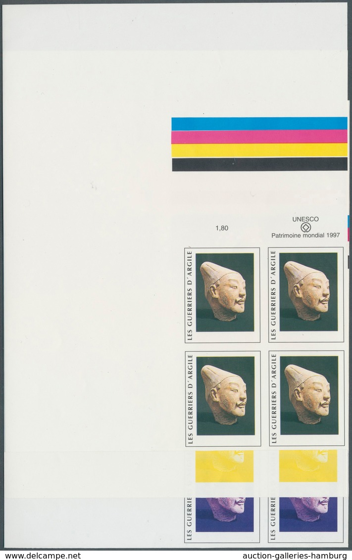 Vereinte Nationen - Genf: 1997, UNO Geneva. Imperforate Progressive Proof (10 Phases) In Corner Bloc - Ongebruikt