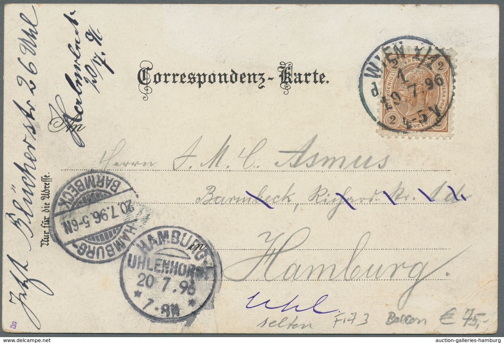Ansichtskarten: Österreich: 1896, "Gruss Vom Leopoldsberg"-Lithokarte Mit Einem Abgebildeten Kleinen - Sonstige & Ohne Zuordnung