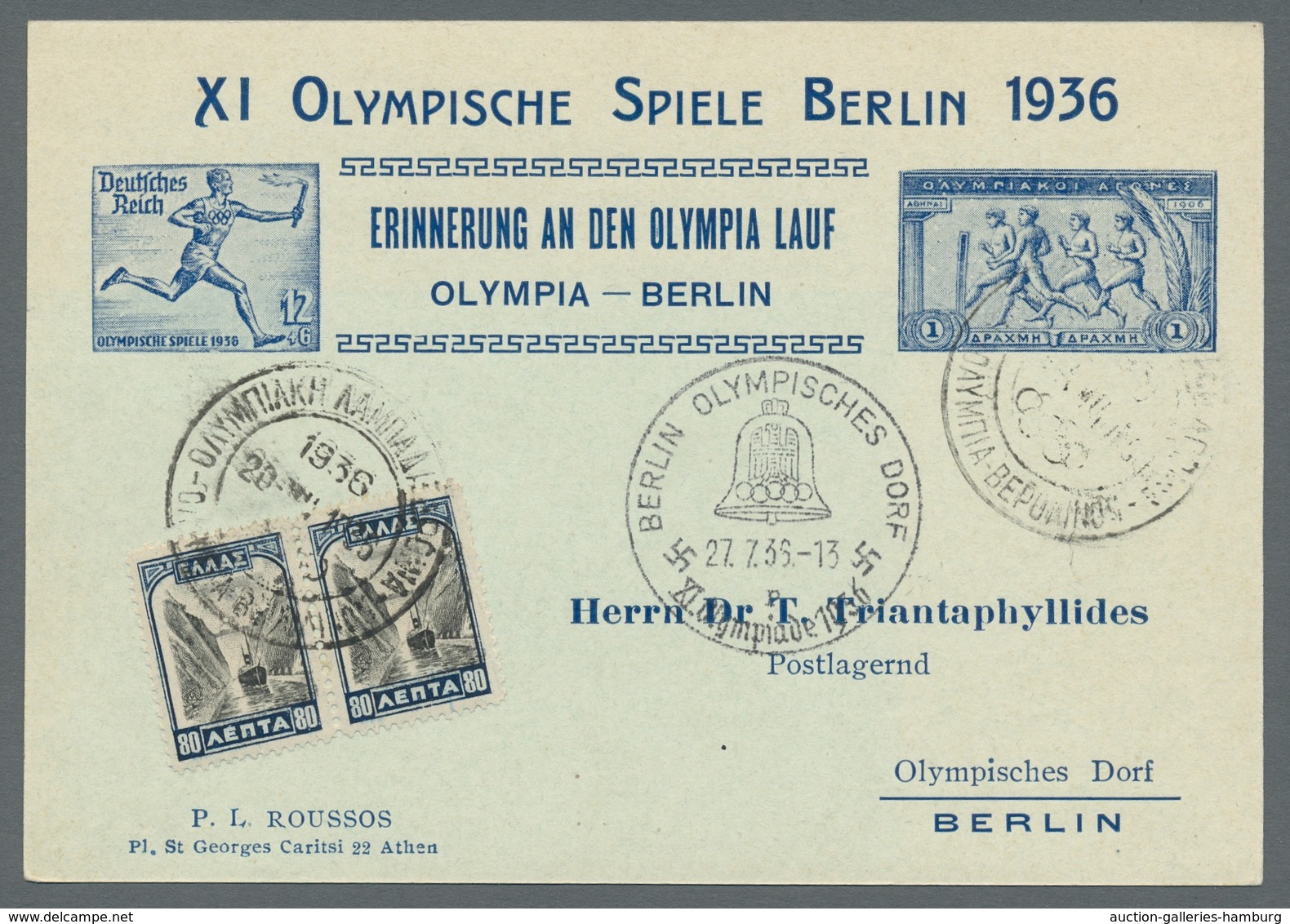 Thematik: Olympische Spiele / Olympic Games: 1936 - BERLIN: Sieben Meist Colorkarten In überwiegend - Autres & Non Classés