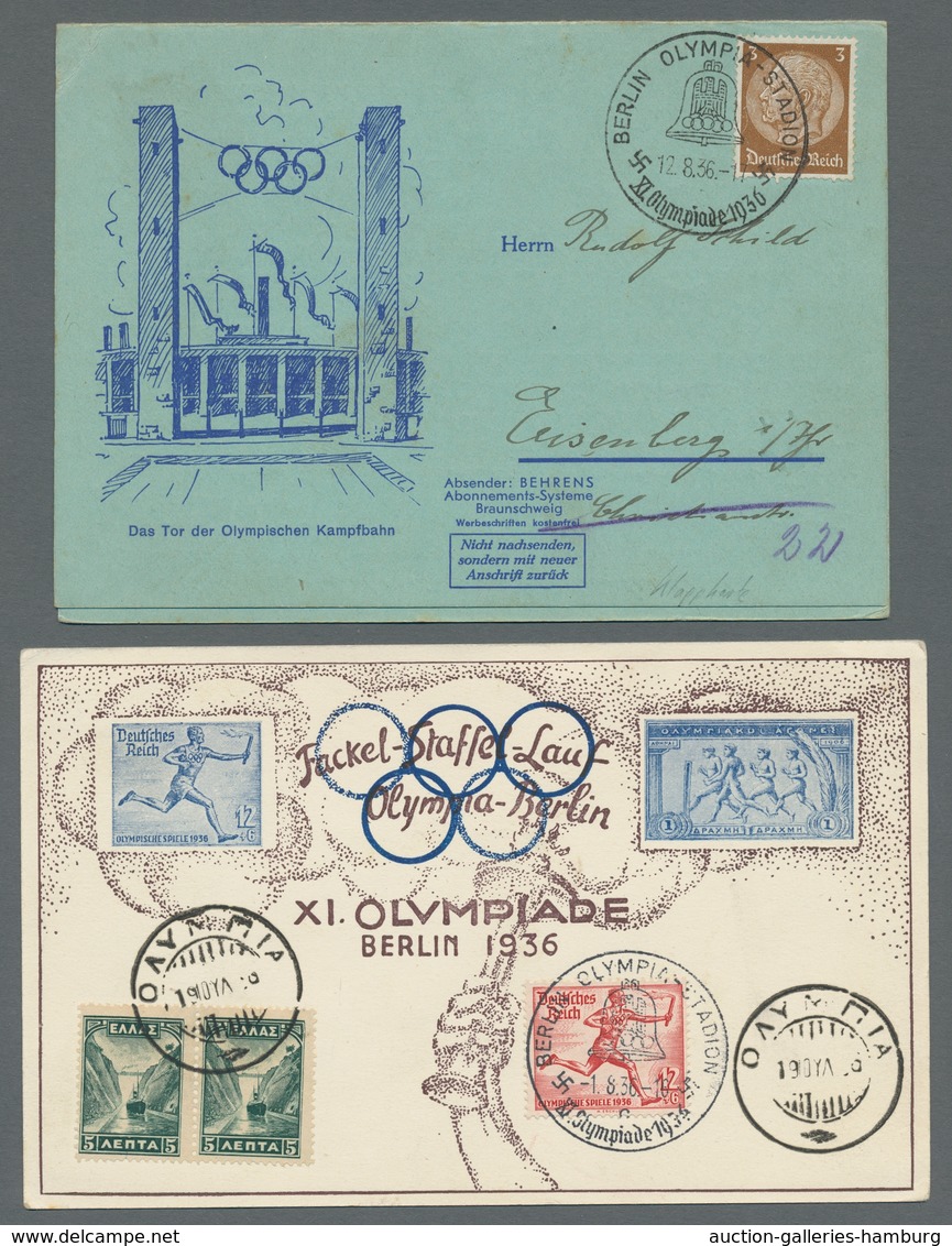 Thematik: Olympische Spiele / Olympic Games: 1936 - BERLIN: Sieben Meist Colorkarten In überwiegend - Otros & Sin Clasificación