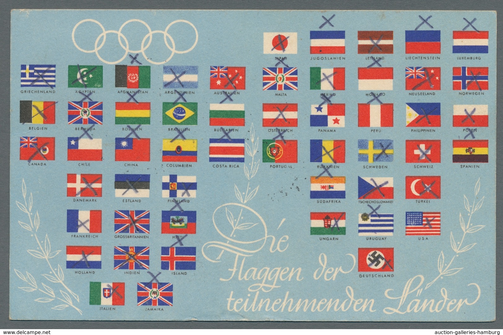 Thematik: Olympische Spiele / Olympic Games: 1936 - BERLIN: Sieben Meist Colorkarten In überwiegend - Andere & Zonder Classificatie