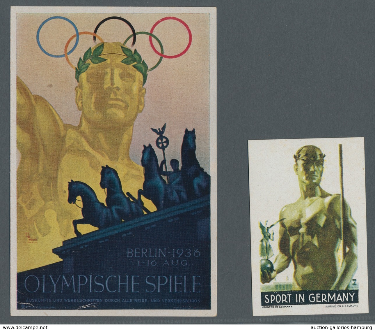 Thematik: Olympische Spiele / Olympic Games: 1936 - BERLIN: Seltene Colorkarte Bedarfsgebraucht Per - Autres & Non Classés