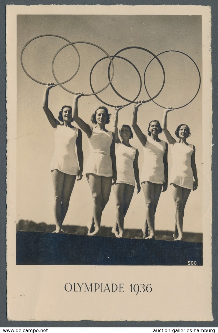 Thematik: Olympische Spiele / Olympic Games: 1936 - BERLIN: S/w-Fotokarte "Gymnastinnen Die Olymp. R - Autres & Non Classés