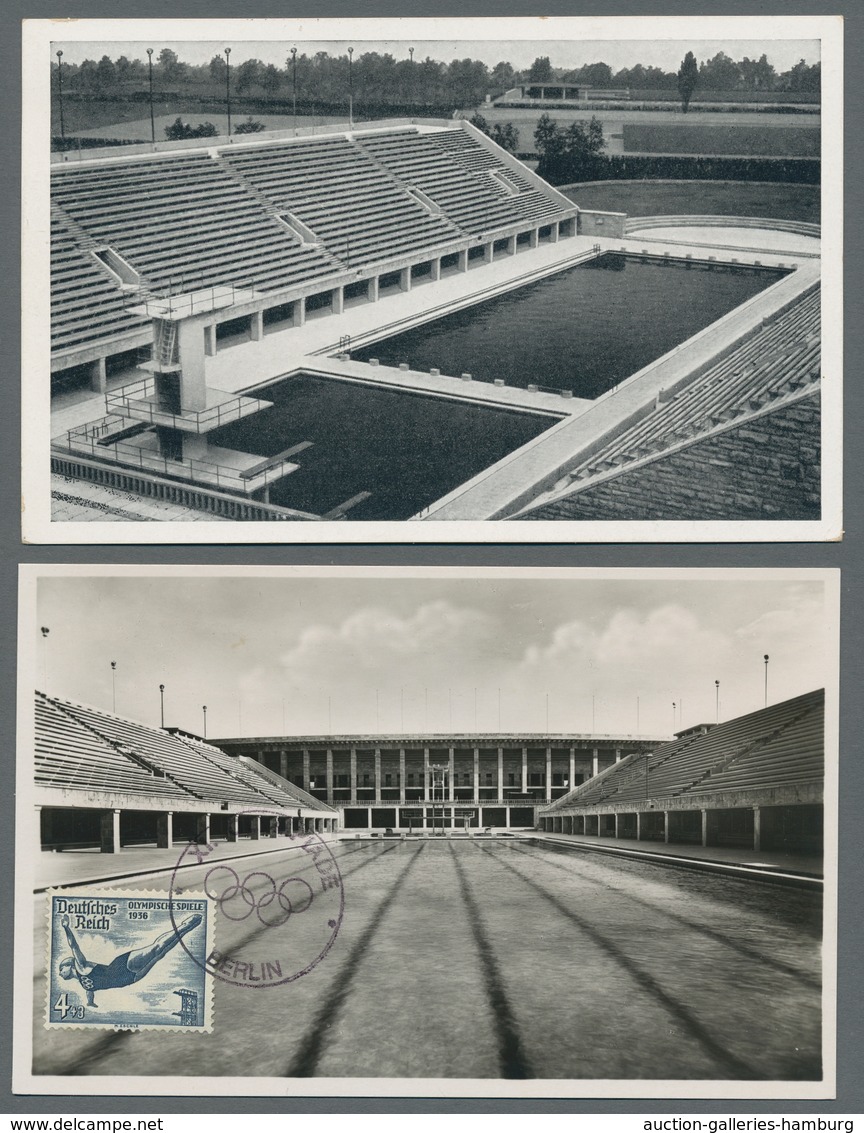 Thematik: Olympische Spiele / Olympic Games: 1936 - BERLIN, Drei Frankierte S/w-Fotokarten (einmal A - Sonstige & Ohne Zuordnung