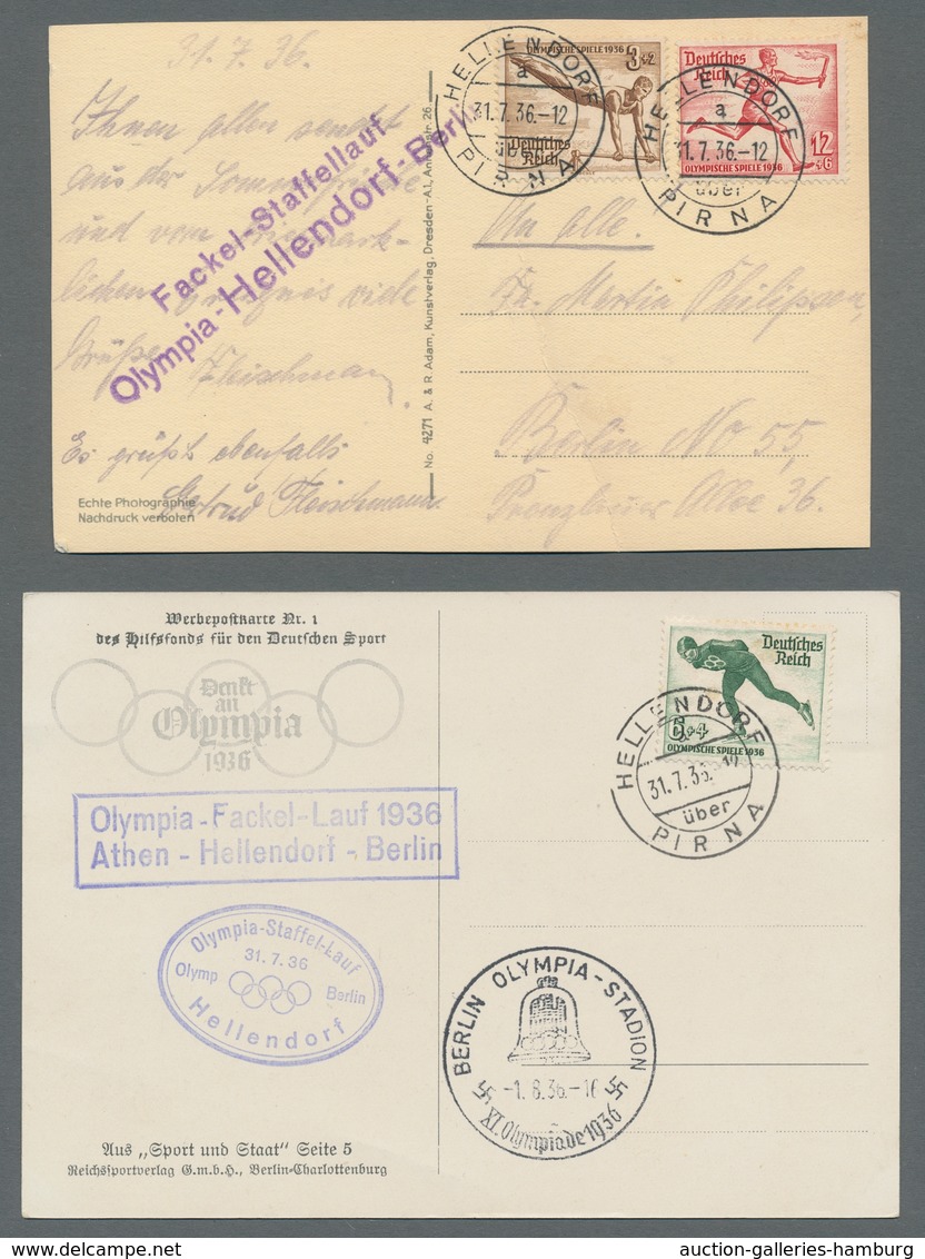 Thematik: Olympische Spiele / Olympic Games: 1936 - BERLIN: Offizielle Werbekarte Nr. 1 Mit Sonderst - Other & Unclassified