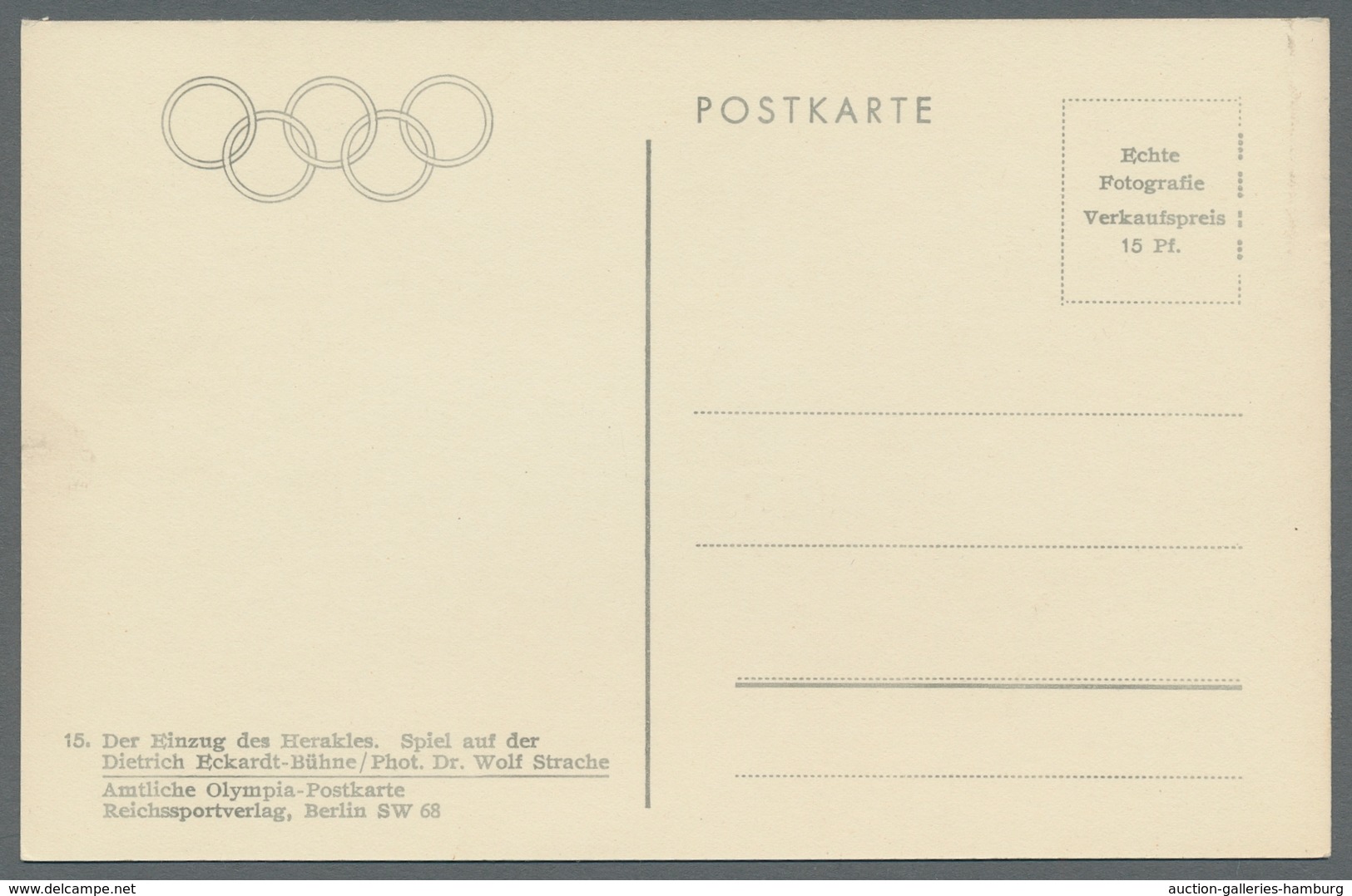 Thematik: Olympische Spiele / Olympic Games: 1936 - BERLIN: 14 S/w-Sonderkarten Ex Bild 3-115 In Seh - Sonstige & Ohne Zuordnung