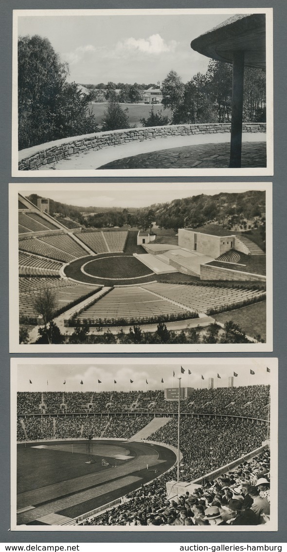Thematik: Olympische Spiele / olympic games: 1936 - BERLIN: 14 s/w-Sonderkarten ex Bild 3-115 in seh