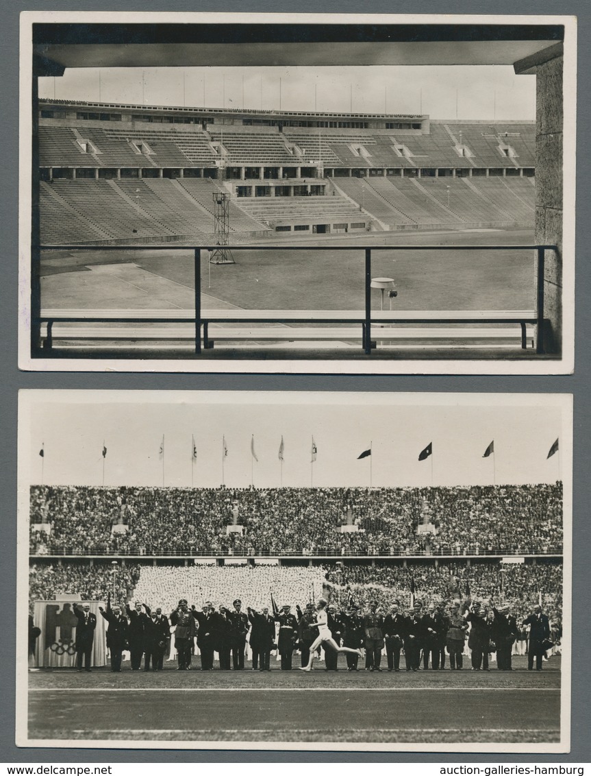 Thematik: Olympische Spiele / olympic games: 1936 - BERLIN: 14 s/w-Sonderkarten ex Bild 3-115 in seh