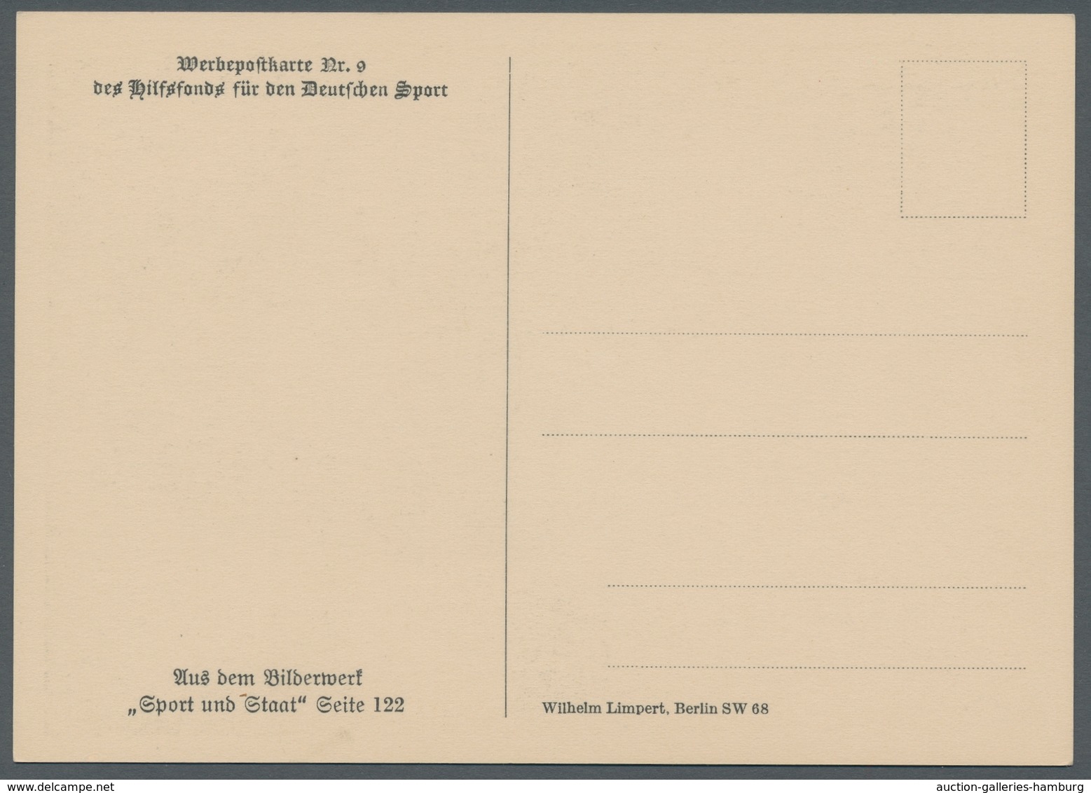 Thematik: Olympische Spiele / Olympic Games: 1936 - BERLIN: Offizielle Werbekarte Nr. 9 (Speerwerfer - Andere & Zonder Classificatie