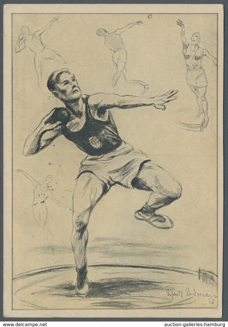 Thematik: Olympische Spiele / Olympic Games: 1936 - BERLIN: Offizielle Werbekarte Nr. 10 (Kugelstoße - Sonstige & Ohne Zuordnung