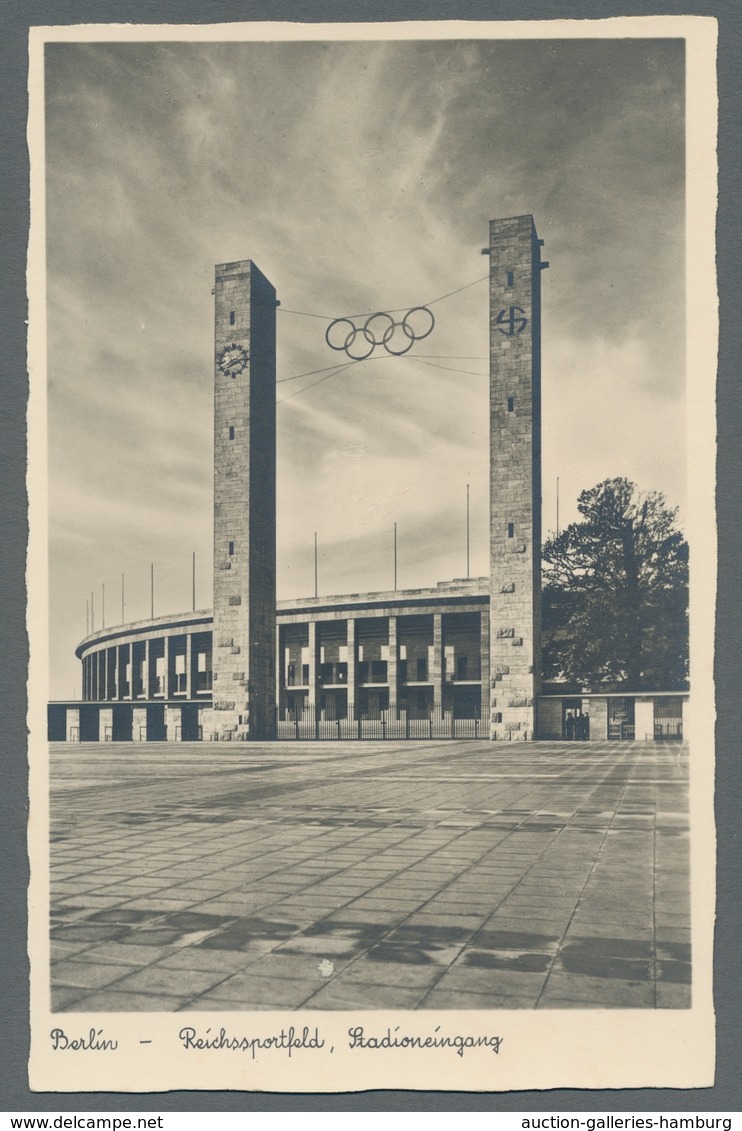 Thematik: Olympische Spiele / Olympic Games: 1936 - BERLIN: Fünf Ungebrauchte Offizielle S/w-Fotokar - Autres & Non Classés