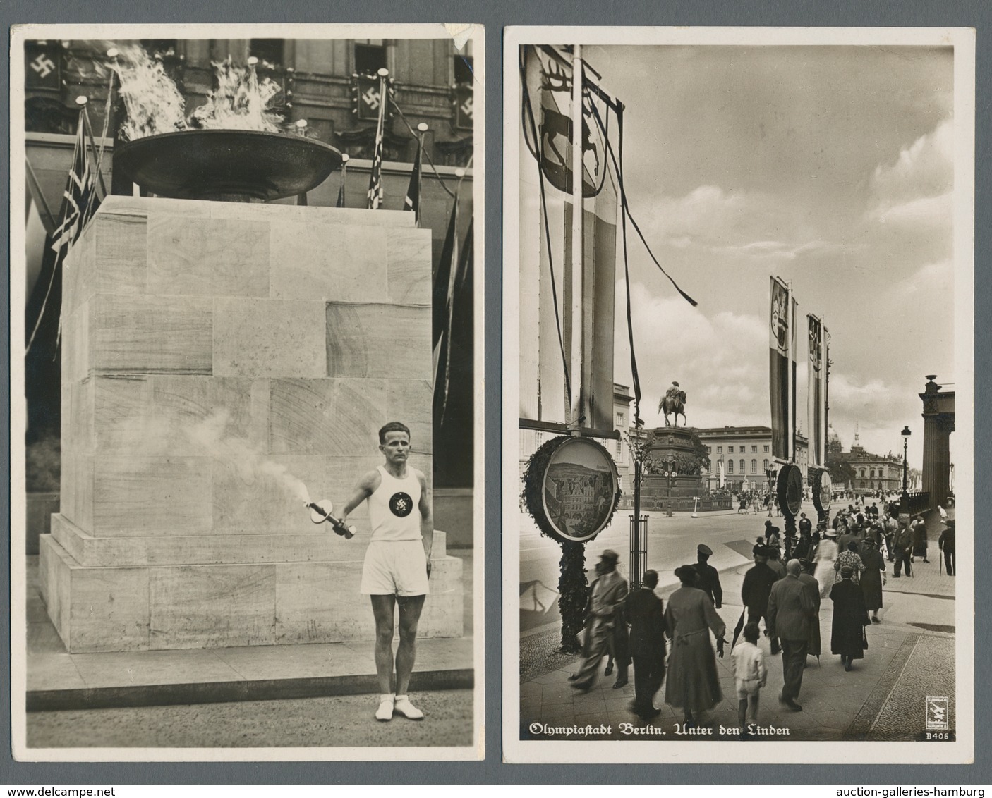 Thematik: Olympische Spiele / Olympic Games: 1936 - BERLIN: Sammlung Von 55 Fast Nur Verschiedenen S - Sonstige & Ohne Zuordnung