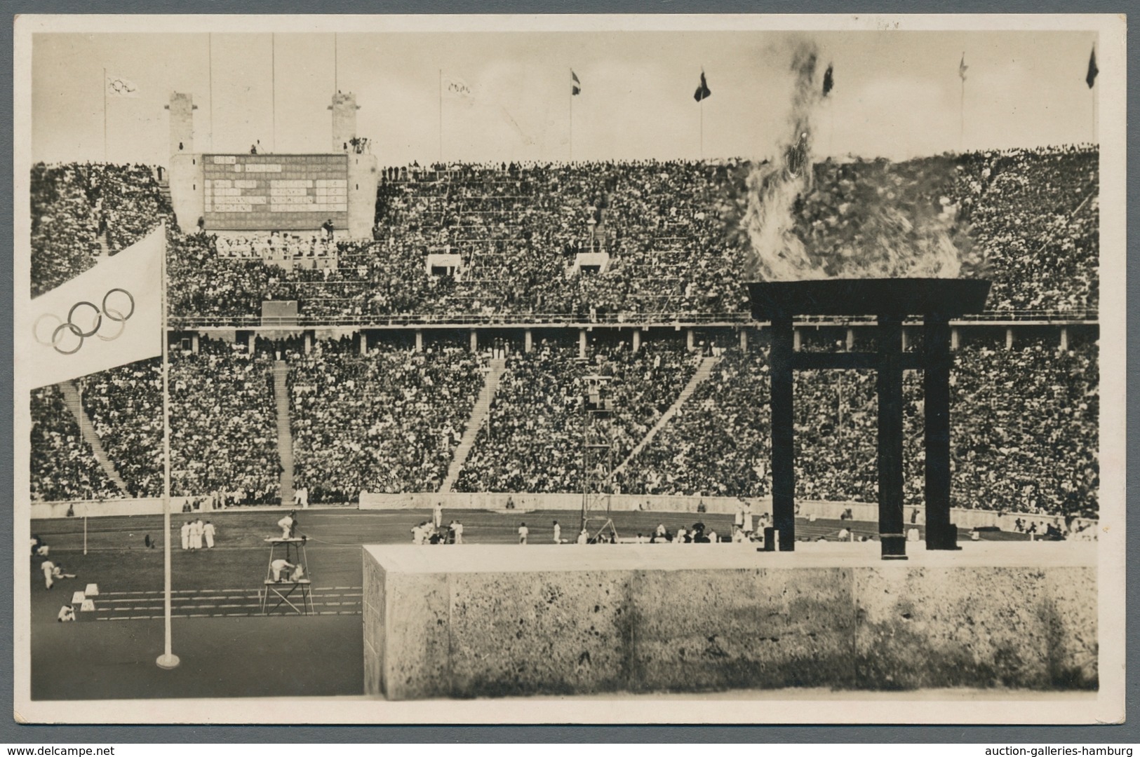 Thematik: Olympische Spiele / olympic games: 1936 - BERLIN: Sammlung von 55 fast nur verschiedenen s