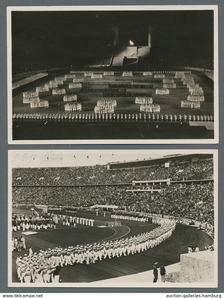 Thematik: Olympische Spiele / olympic games: 1936 - BERLIN: Sammlung von 55 fast nur verschiedenen s
