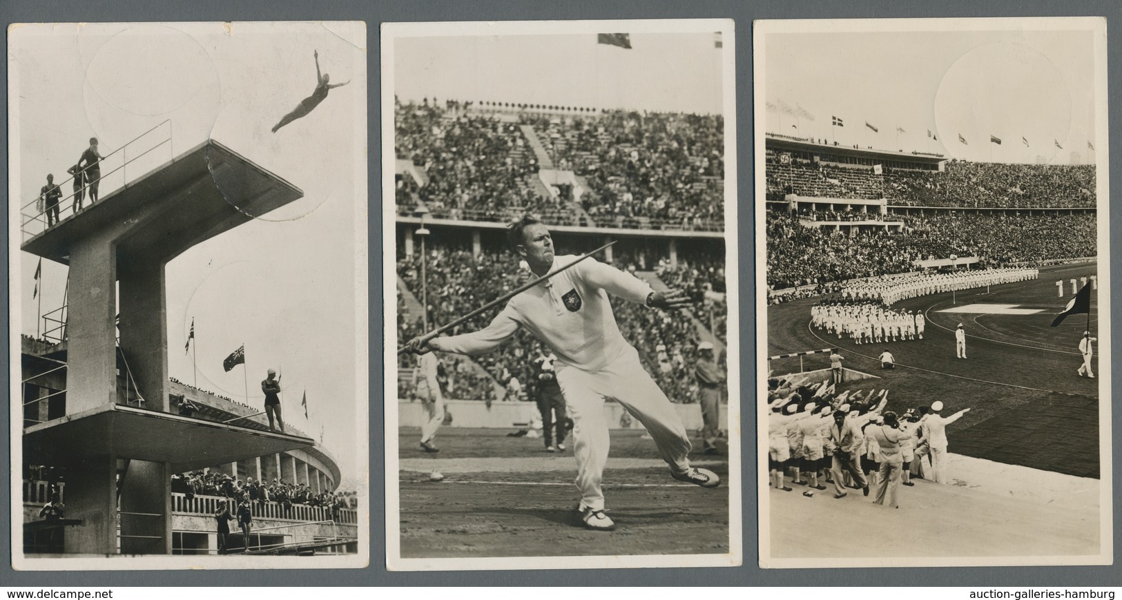 Thematik: Olympische Spiele / olympic games: 1936 - BERLIN: 15 s/w-Sonderkarten ex Bild 1-113 in mei