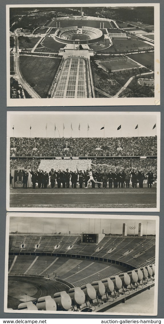 Thematik: Olympische Spiele / olympic games: 1936 - BERLIN: 15 s/w-Sonderkarten ex Bild 1-113 in mei