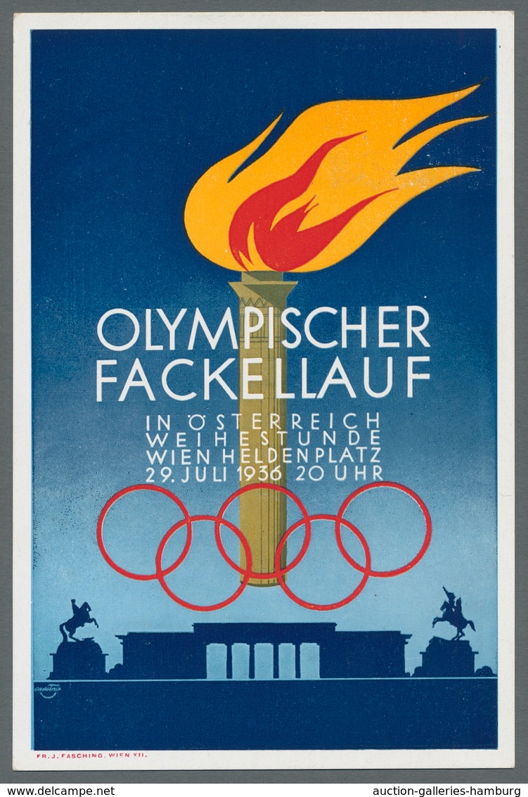 Thematik: Olympische Spiele / Olympic Games: 1936 - BERLIN: Elf Meist Colorkarten In überwiegend Gut - Andere & Zonder Classificatie