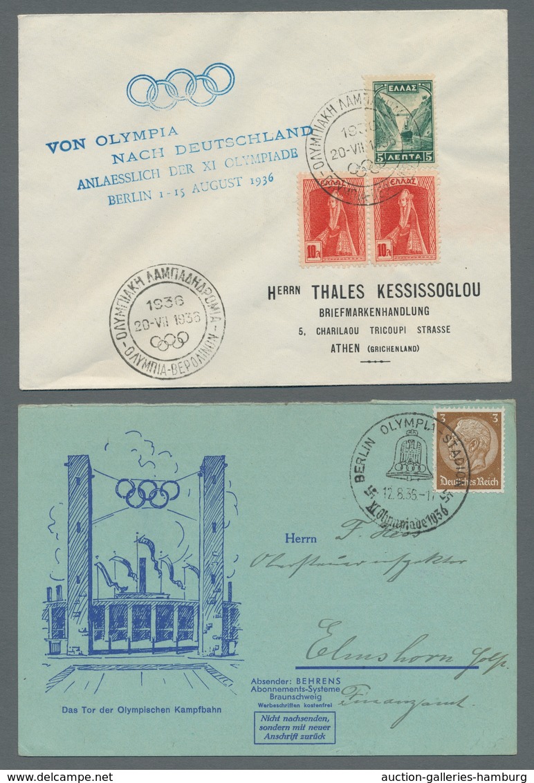 Thematik: Olympische Spiele / Olympic Games: 1936 - BERLIN: Elf Meist Colorkarten In überwiegend Gut - Other & Unclassified