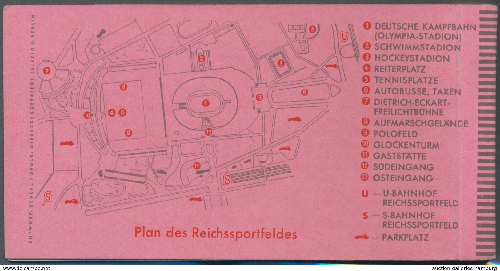 Thematik: Olympische Spiele / Olympic Games: 1936, Olympiastadionpass Bestehend Aus Kartonumschlag, - Sonstige & Ohne Zuordnung