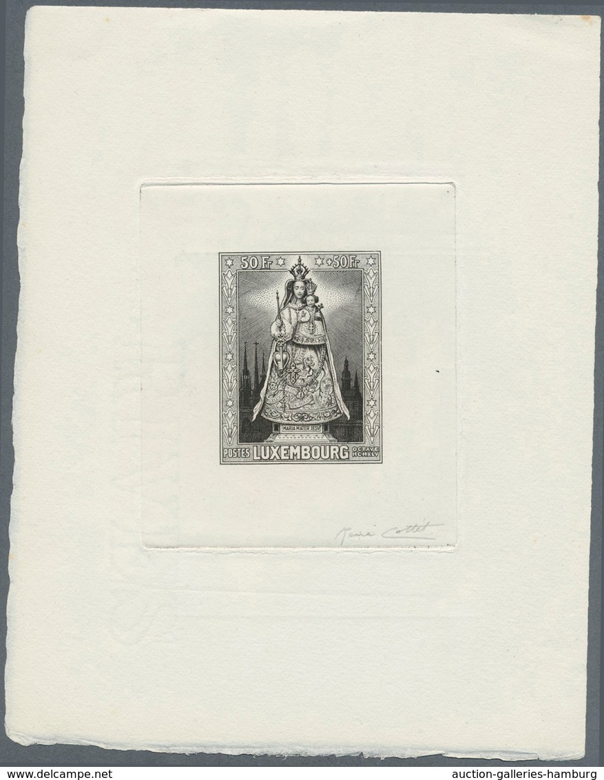 Thematik: Religion / Religion: 1945: Madonna Souvenier Sheet, Artists Proof, Signed Cottet. - Andere & Zonder Classificatie