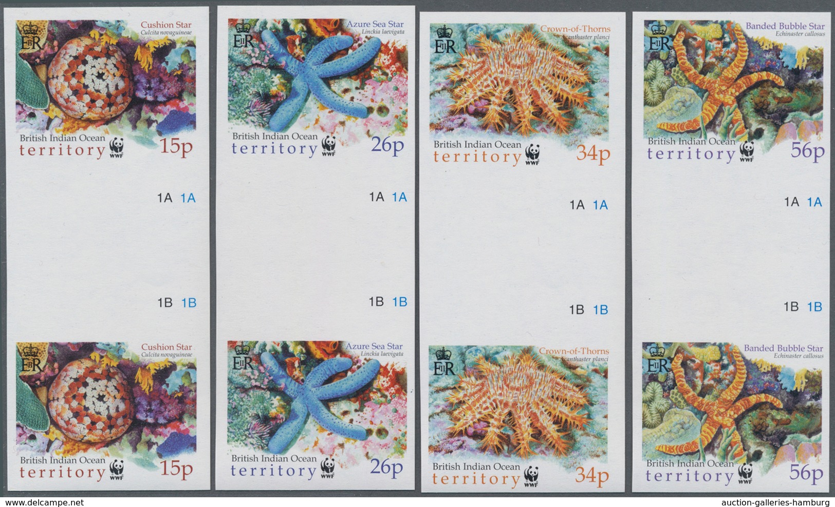 Thematik: WWF: 2001, BRITISH INDIAN OCEAN TERRITORY: WWF Seastars (Cushion Star, Azure Sea Star, Cro - Sonstige & Ohne Zuordnung