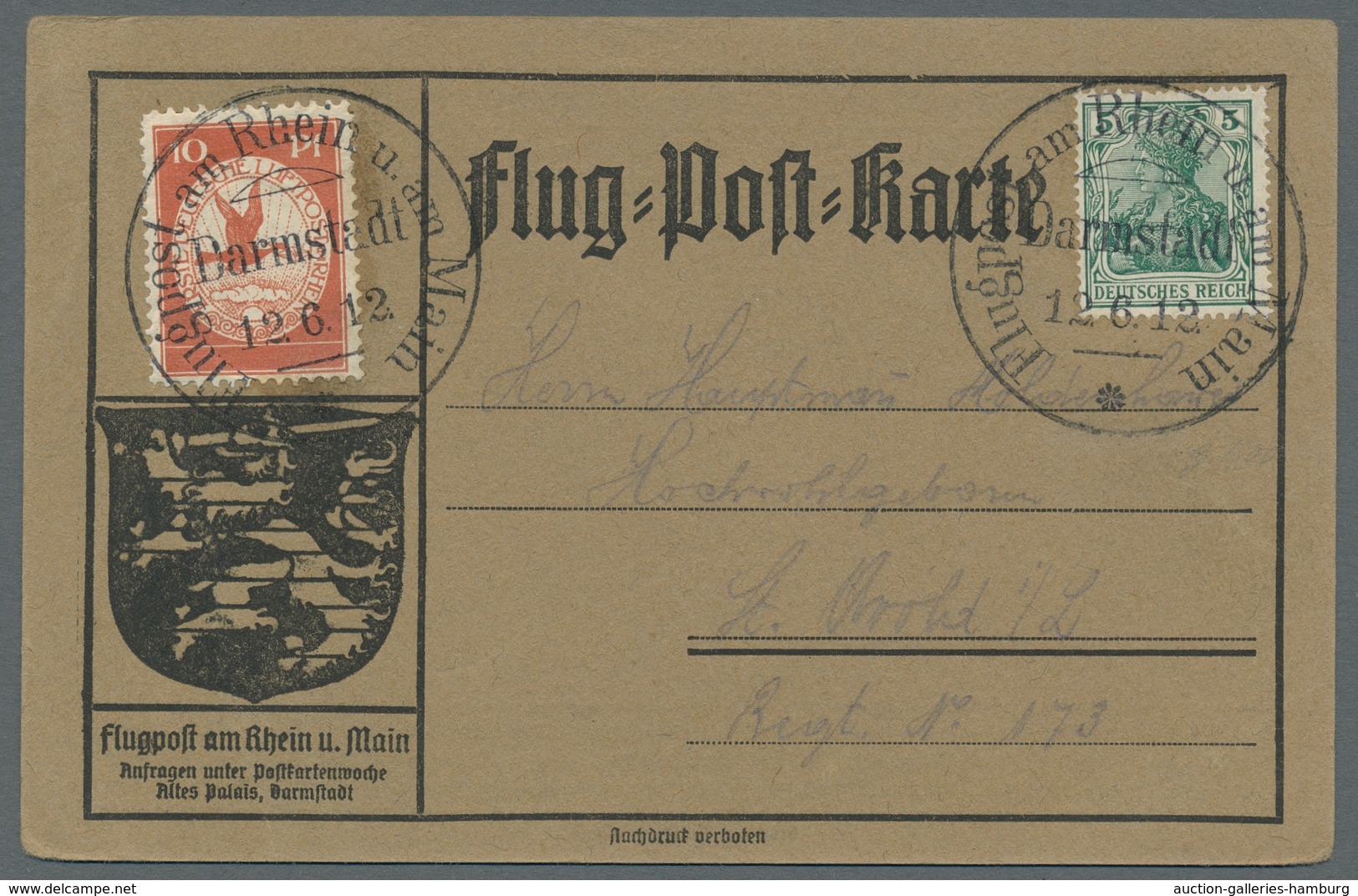 Flugpost Deutschland: 1912-25, Drei Flugbelege In Guter Erhaltung, Dabei Westerland Und Heilbronn (" - Luft- Und Zeppelinpost