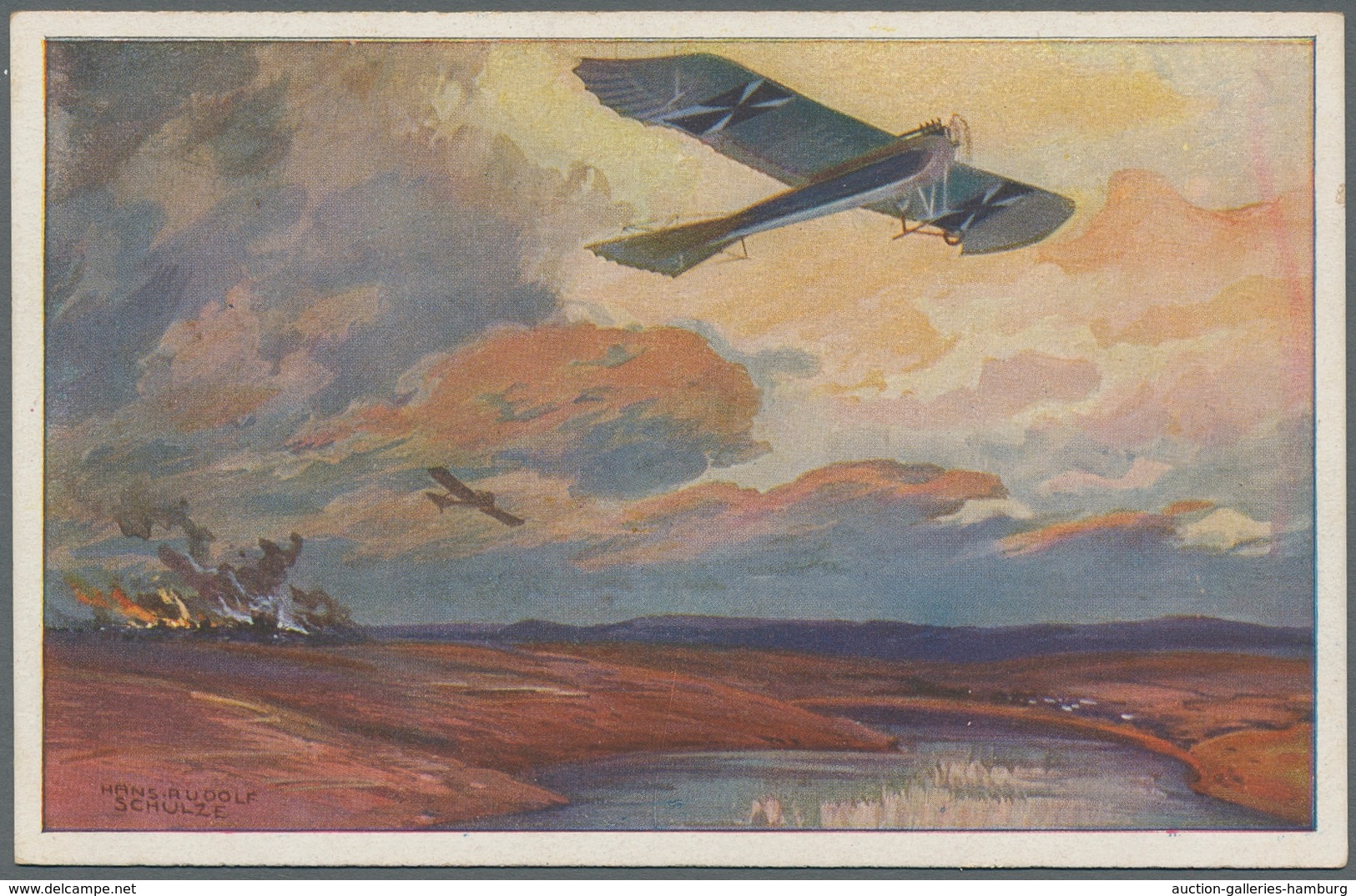 Flugpost Deutschland: 1912-1916, Partie Von 10 Verschiedenen Ungebrauchten Ansichtskarten Und Einer - Correo Aéreo & Zeppelin
