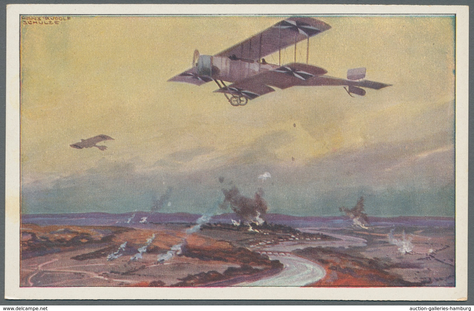 Flugpost Deutschland: 1912-1916, Partie von 10 verschiedenen ungebrauchten Ansichtskarten und einer