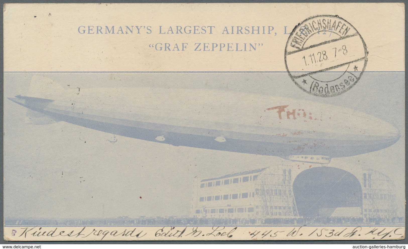 Zeppelinpost Übersee: 1928-1936, 3 Zeppelinbelege Mit USA-Frankaturen, Darunter Je Einer Von Der Rüc - Zeppeline