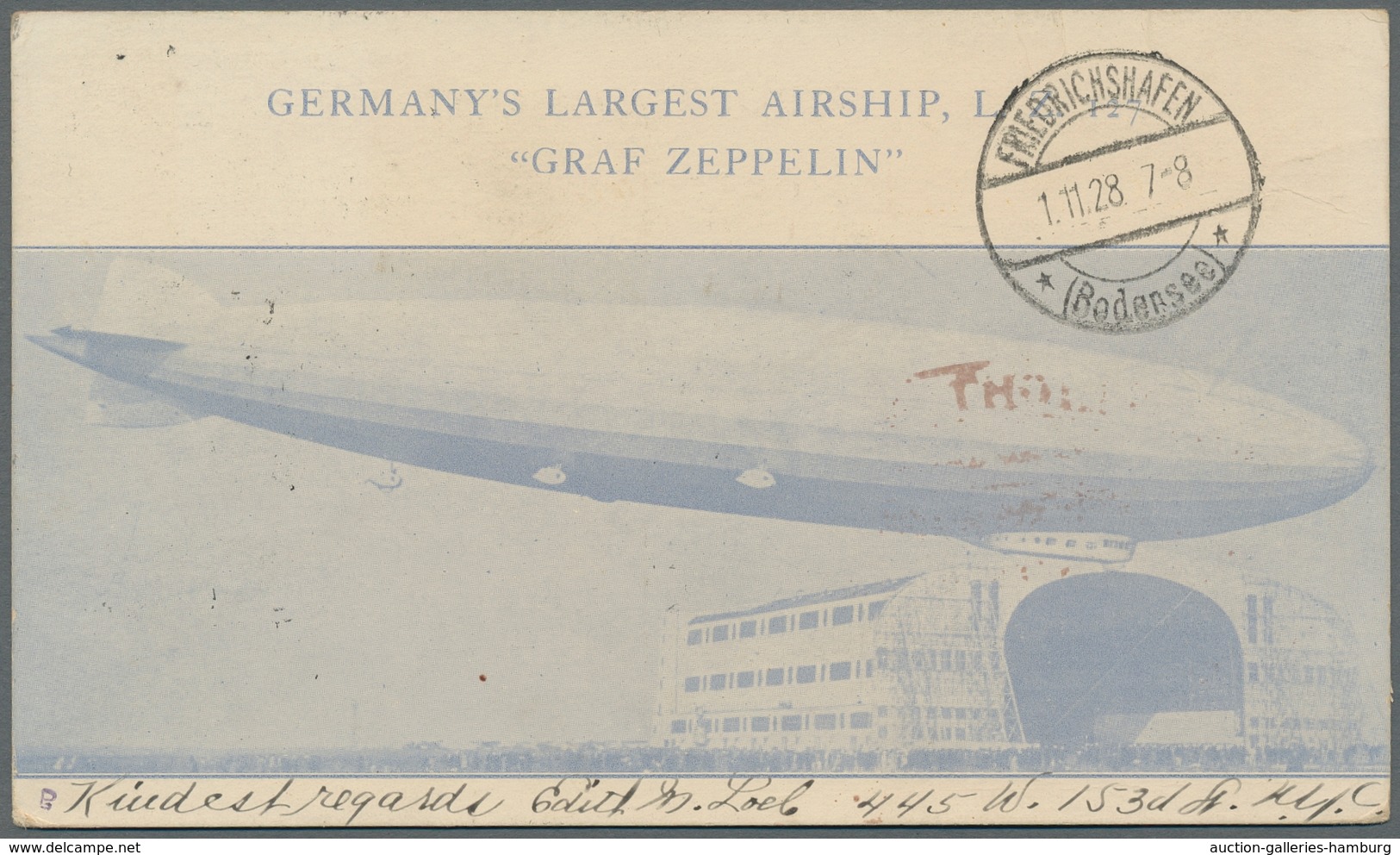 Zeppelinpost Übersee: 1928-1936, 3 Zeppelinbelege Mit USA-Frankaturen, Darunter Je Einer Von Der Rüc - Zeppelins