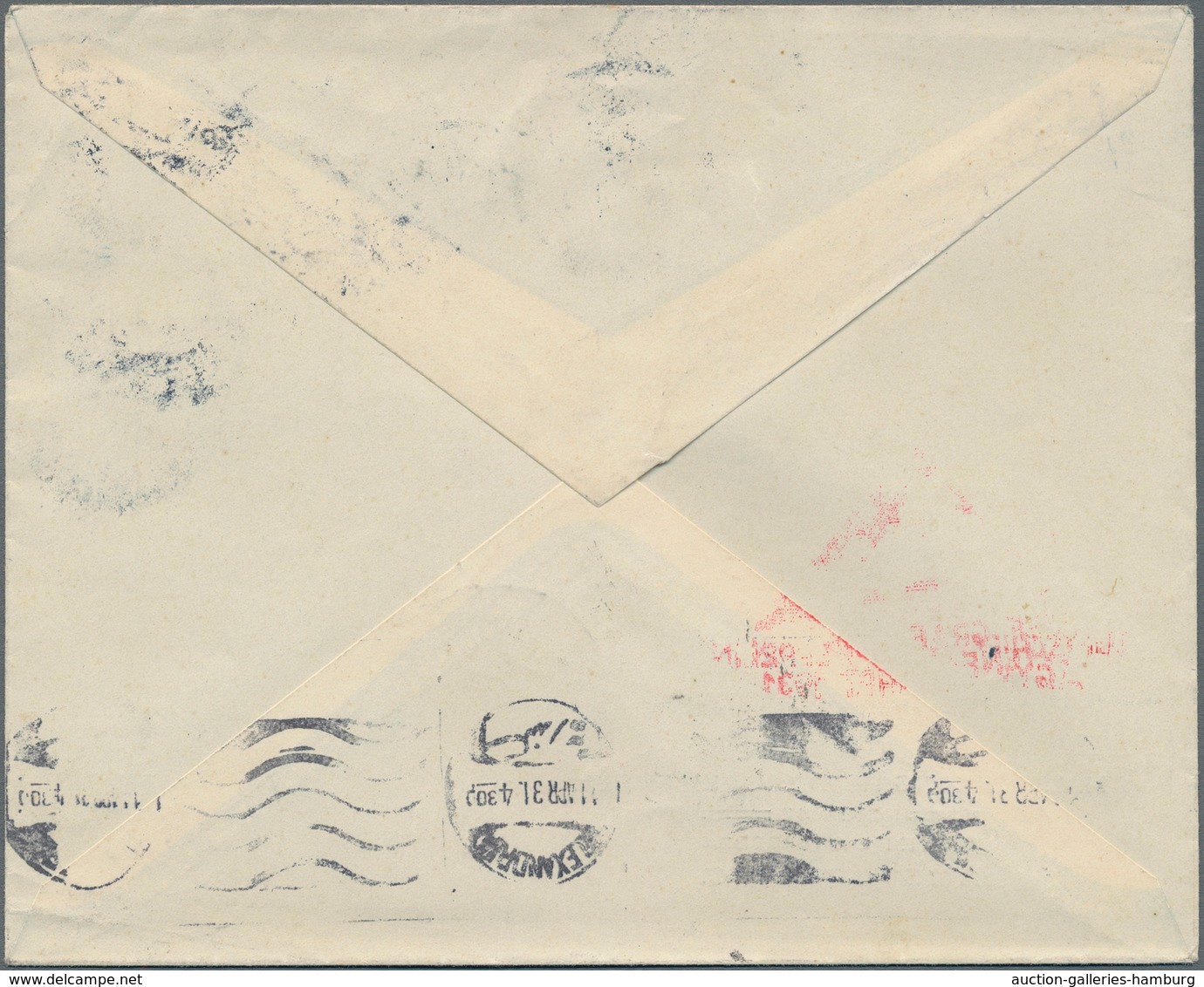 Zeppelinpost Europa: 1931, Trip To Egypt, Dutch Mail, Cover Bearing Attractive Franking From "AMSTER - Otros - Europa