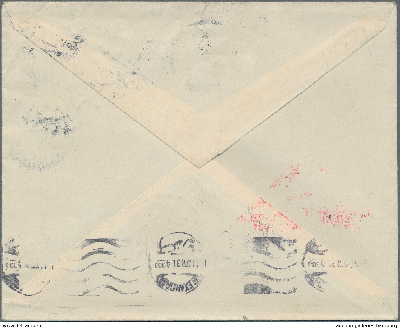 Zeppelinpost Europa: 1931, Trip To Egypt, Dutch Mail, Cover Bearing Attractive Franking From "AMSTER - Andere-Europa