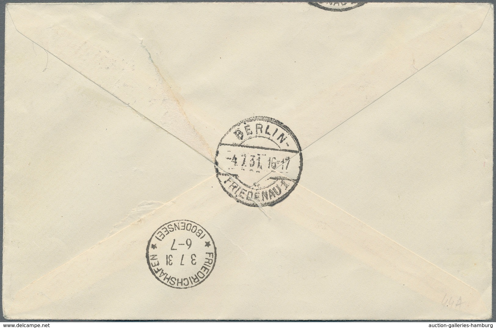 Zeppelinpost Europa: 1931, Trip To Iceland, Registered Cover Bearing 30a. And 2kr. From "REYKJAVIK 3 - Otros - Europa