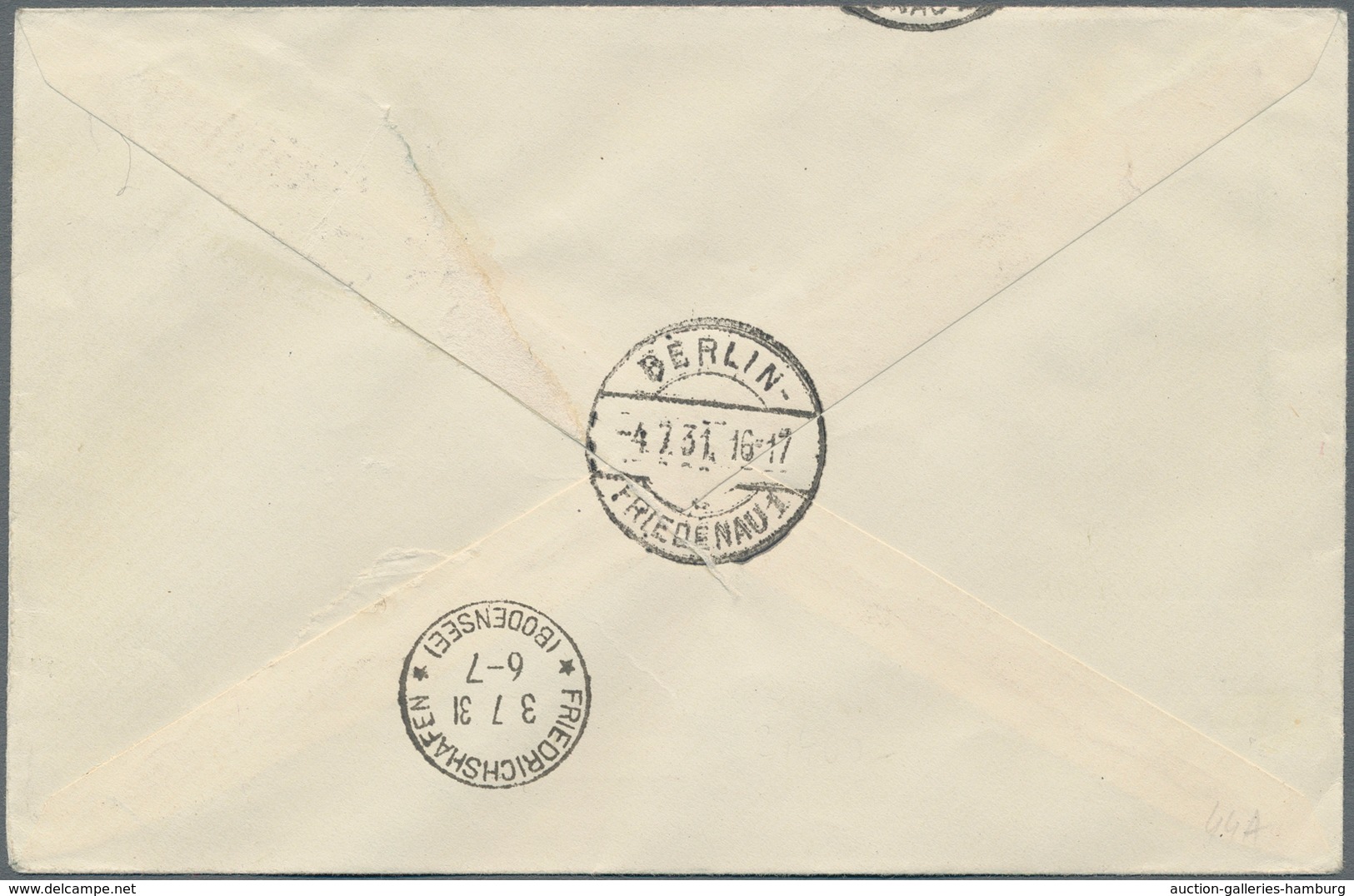 Zeppelinpost Europa: 1931, Trip To Iceland, Registered Cover Bearing 30a. And 2kr. From "REYKJAVIK 3 - Andere-Europa