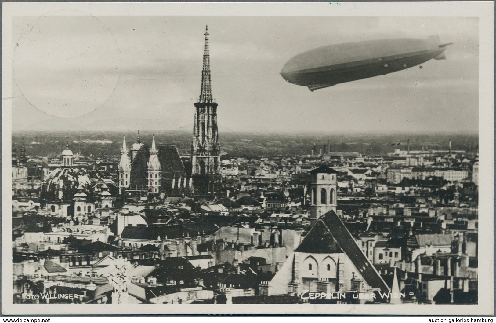 Zeppelinpost Europa: 1931, Rückfahrt Frankfurt-Friedrichshafen, Zeppelin-Ansichtskarte Nach Wien Mit - Otros - Europa
