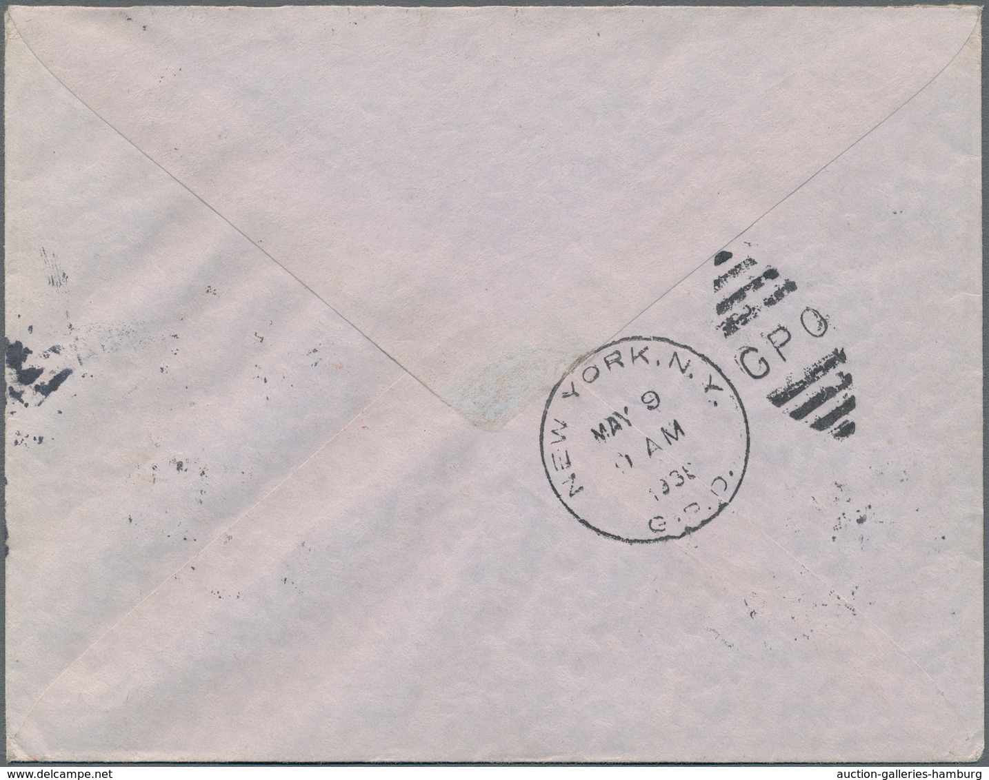 Zeppelinpost Europa: 1936, 1.Nordamerikafahrt, Österreichische Post, Brief Mit Bunter Flugpost-Frank - Sonstige - Europa