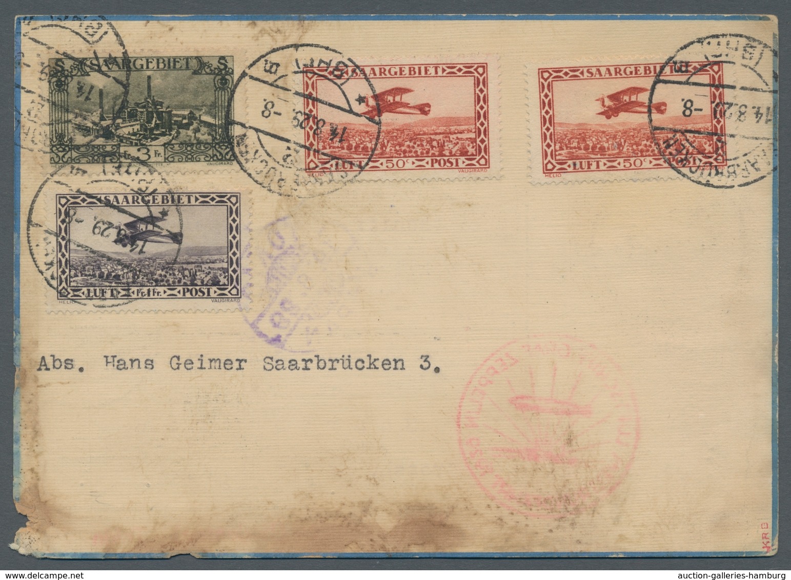 Zeppelinpost Deutschland: 1929 - Weltrundfahrt/Etappe Friedrichshafen-Los Angeles, Hochwertig Franki - Poste Aérienne & Zeppelin